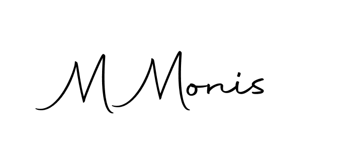 Create a beautiful signature design for name M Monis. With this signature (Autography-DOLnW) fonts, you can make a handwritten signature for free. M Monis signature style 10 images and pictures png