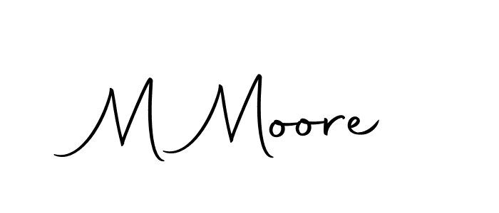 Create a beautiful signature design for name M Moore. With this signature (Autography-DOLnW) fonts, you can make a handwritten signature for free. M Moore signature style 10 images and pictures png