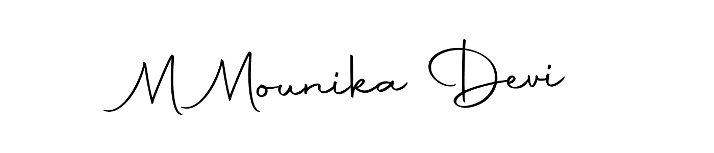 Make a short M Mounika Devi signature style. Manage your documents anywhere anytime using Autography-DOLnW. Create and add eSignatures, submit forms, share and send files easily. M Mounika Devi signature style 10 images and pictures png