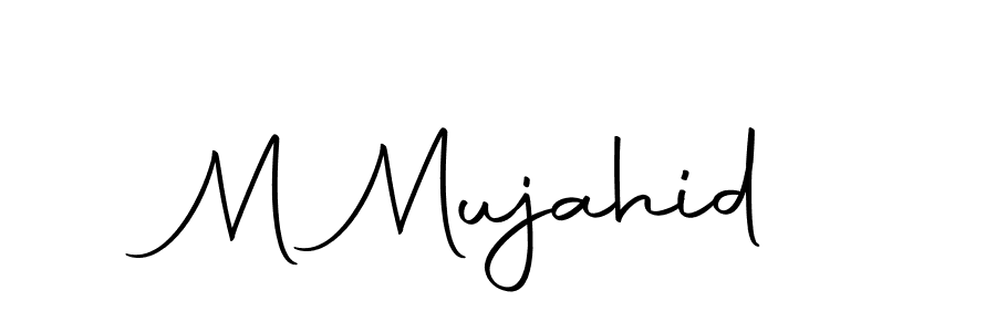 The best way (Autography-DOLnW) to make a short signature is to pick only two or three words in your name. The name M Mujahid include a total of six letters. For converting this name. M Mujahid signature style 10 images and pictures png
