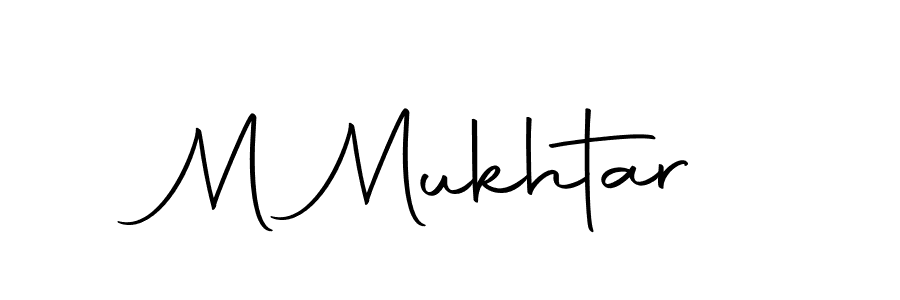 Create a beautiful signature design for name M Mukhtar. With this signature (Autography-DOLnW) fonts, you can make a handwritten signature for free. M Mukhtar signature style 10 images and pictures png