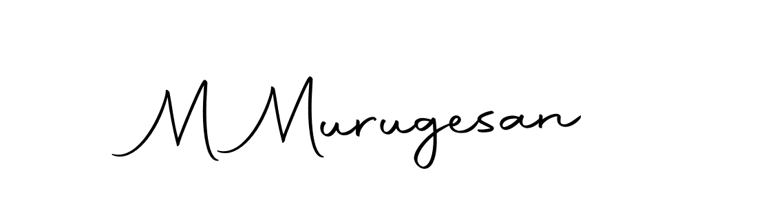 How to make M Murugesan name signature. Use Autography-DOLnW style for creating short signs online. This is the latest handwritten sign. M Murugesan signature style 10 images and pictures png