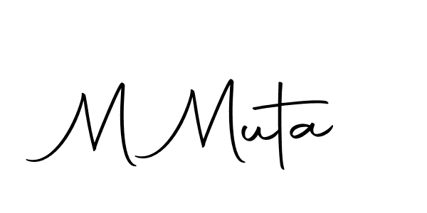 Design your own signature with our free online signature maker. With this signature software, you can create a handwritten (Autography-DOLnW) signature for name M Muta. M Muta signature style 10 images and pictures png