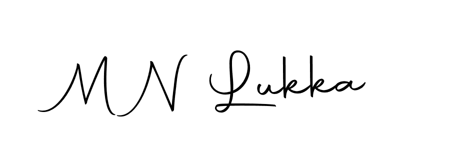The best way (Autography-DOLnW) to make a short signature is to pick only two or three words in your name. The name M N Lukka include a total of six letters. For converting this name. M N Lukka signature style 10 images and pictures png