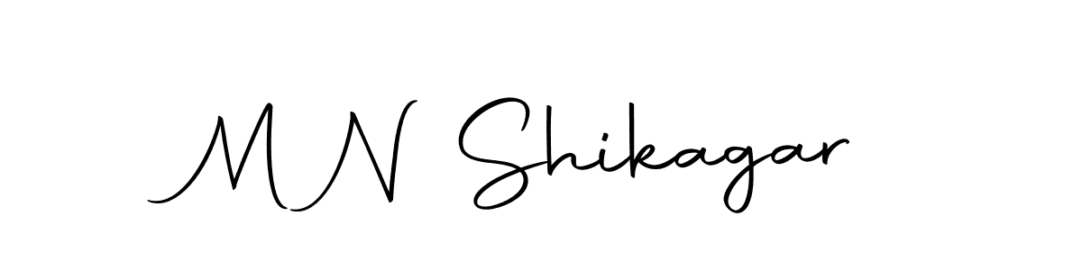 How to make M N Shikagar name signature. Use Autography-DOLnW style for creating short signs online. This is the latest handwritten sign. M N Shikagar signature style 10 images and pictures png