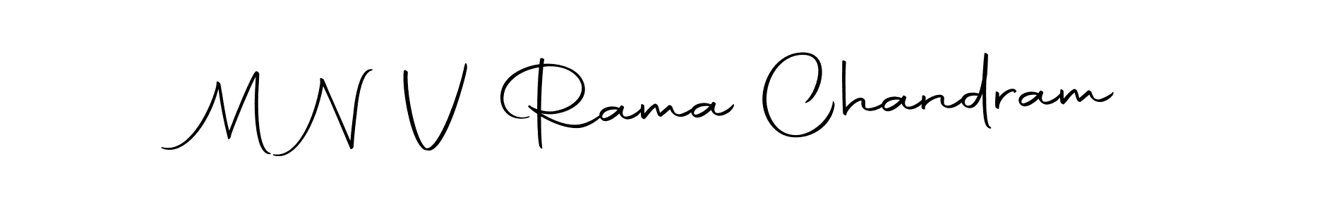 Create a beautiful signature design for name M N V Rama Chandram. With this signature (Autography-DOLnW) fonts, you can make a handwritten signature for free. M N V Rama Chandram signature style 10 images and pictures png