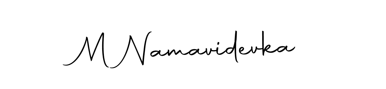 How to make M Namavidevka name signature. Use Autography-DOLnW style for creating short signs online. This is the latest handwritten sign. M Namavidevka signature style 10 images and pictures png