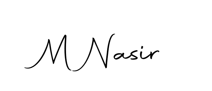 The best way (Autography-DOLnW) to make a short signature is to pick only two or three words in your name. The name M Nasir include a total of six letters. For converting this name. M Nasir signature style 10 images and pictures png