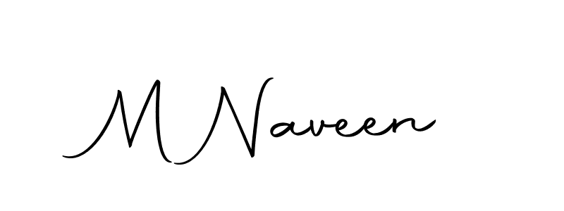 Use a signature maker to create a handwritten signature online. With this signature software, you can design (Autography-DOLnW) your own signature for name M Naveen. M Naveen signature style 10 images and pictures png