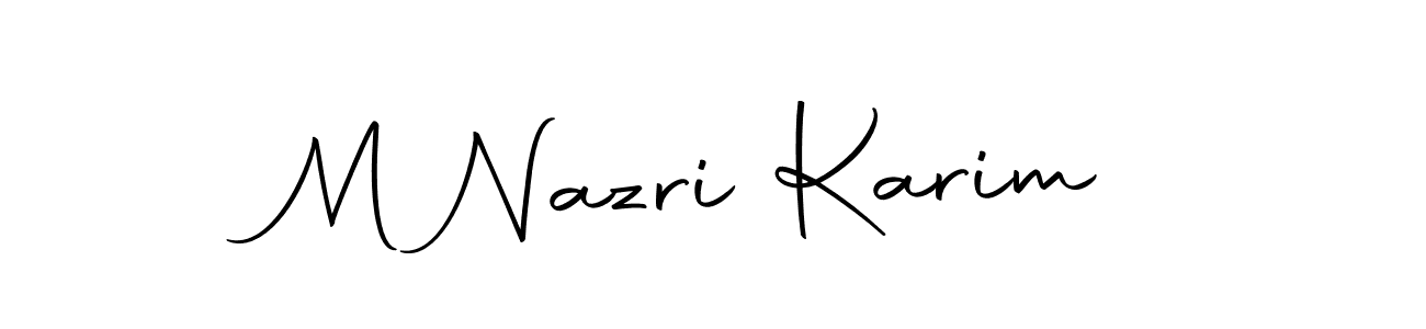 Also we have M Nazri Karim name is the best signature style. Create professional handwritten signature collection using Autography-DOLnW autograph style. M Nazri Karim signature style 10 images and pictures png