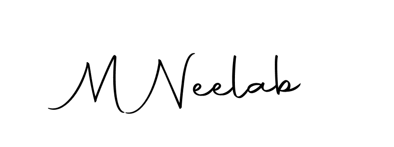 How to make M Neelab name signature. Use Autography-DOLnW style for creating short signs online. This is the latest handwritten sign. M Neelab signature style 10 images and pictures png