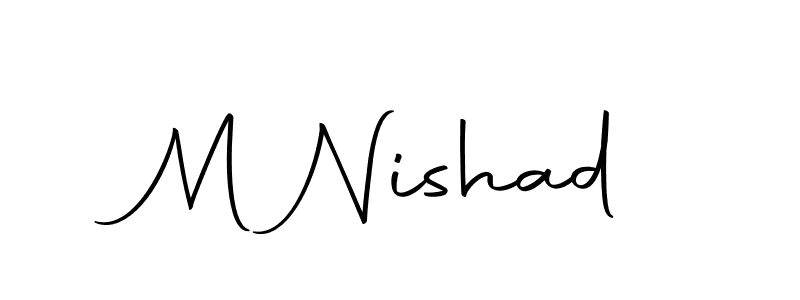 You can use this online signature creator to create a handwritten signature for the name M Nishad. This is the best online autograph maker. M Nishad signature style 10 images and pictures png