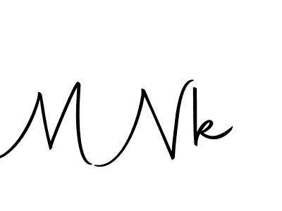 The best way (Autography-DOLnW) to make a short signature is to pick only two or three words in your name. The name M Nk include a total of six letters. For converting this name. M Nk signature style 10 images and pictures png