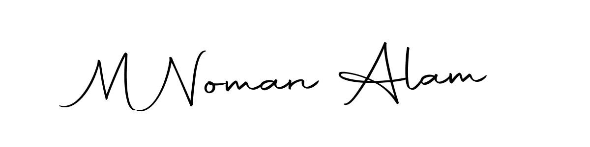 How to make M Noman Alam name signature. Use Autography-DOLnW style for creating short signs online. This is the latest handwritten sign. M Noman Alam signature style 10 images and pictures png