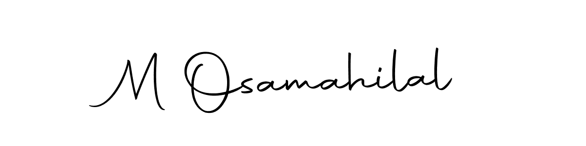 The best way (Autography-DOLnW) to make a short signature is to pick only two or three words in your name. The name M Osamahilal include a total of six letters. For converting this name. M Osamahilal signature style 10 images and pictures png