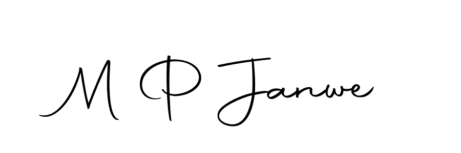 Create a beautiful signature design for name M P Janwe. With this signature (Autography-DOLnW) fonts, you can make a handwritten signature for free. M P Janwe signature style 10 images and pictures png