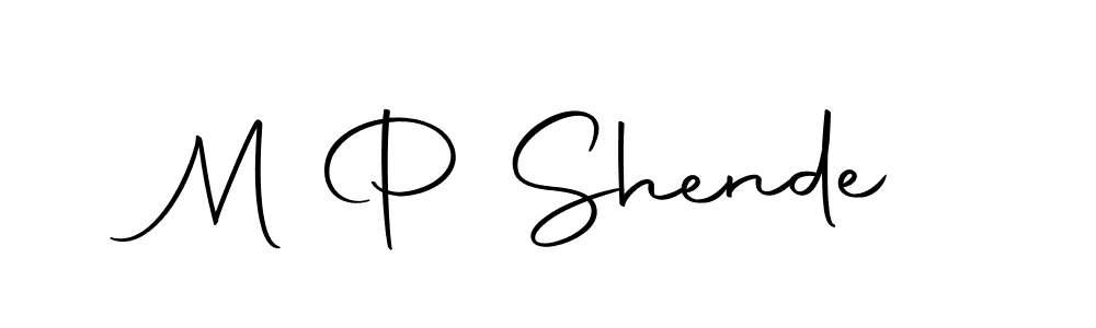 Make a beautiful signature design for name M P Shende. With this signature (Autography-DOLnW) style, you can create a handwritten signature for free. M P Shende signature style 10 images and pictures png