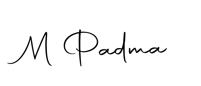 Create a beautiful signature design for name M Padma. With this signature (Autography-DOLnW) fonts, you can make a handwritten signature for free. M Padma signature style 10 images and pictures png