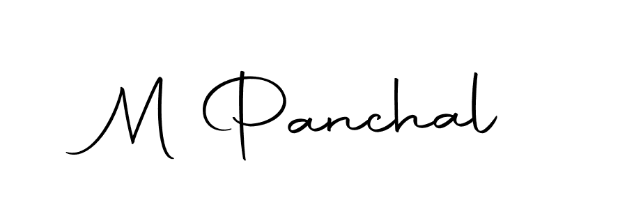 Design your own signature with our free online signature maker. With this signature software, you can create a handwritten (Autography-DOLnW) signature for name M Panchal. M Panchal signature style 10 images and pictures png