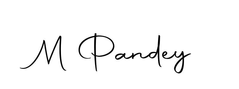How to make M Pandey name signature. Use Autography-DOLnW style for creating short signs online. This is the latest handwritten sign. M Pandey signature style 10 images and pictures png