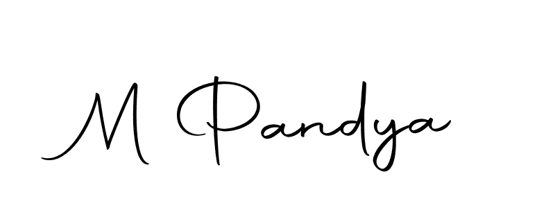 How to make M Pandya name signature. Use Autography-DOLnW style for creating short signs online. This is the latest handwritten sign. M Pandya signature style 10 images and pictures png