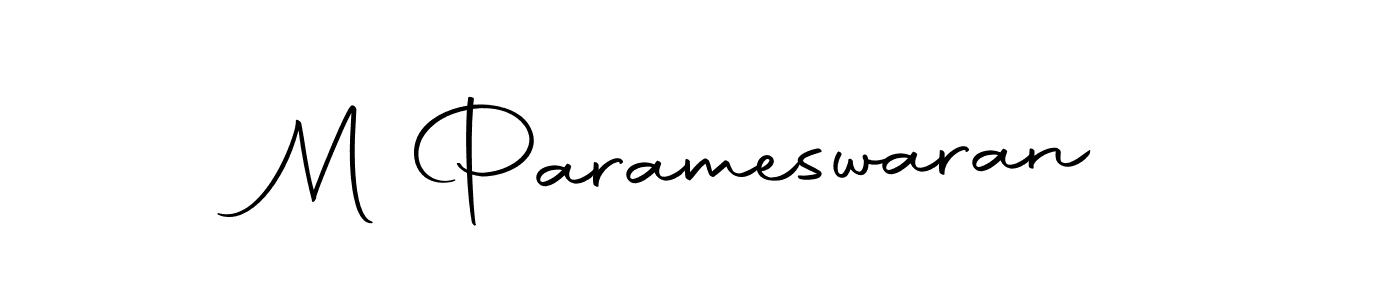 How to make M Parameswaran name signature. Use Autography-DOLnW style for creating short signs online. This is the latest handwritten sign. M Parameswaran signature style 10 images and pictures png