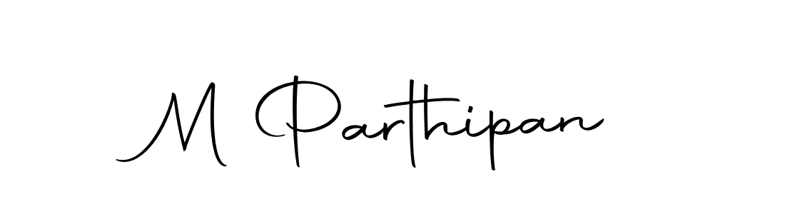 How to make M Parthipan name signature. Use Autography-DOLnW style for creating short signs online. This is the latest handwritten sign. M Parthipan signature style 10 images and pictures png