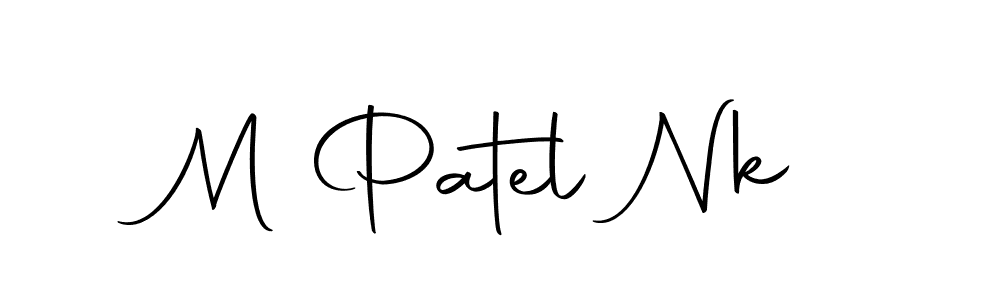 The best way (Autography-DOLnW) to make a short signature is to pick only two or three words in your name. The name M Patel Nk include a total of six letters. For converting this name. M Patel Nk signature style 10 images and pictures png