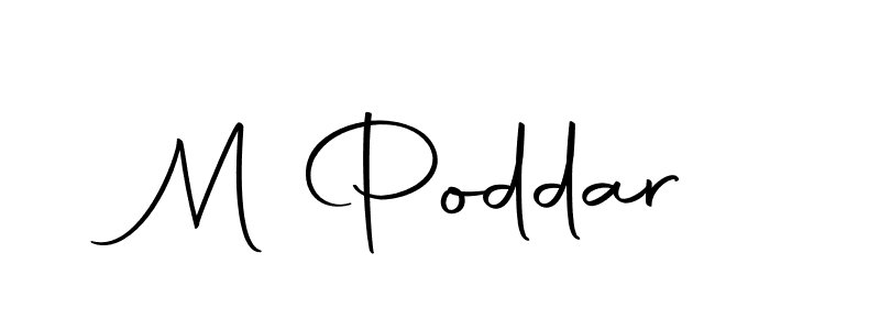 Make a beautiful signature design for name M Poddar. With this signature (Autography-DOLnW) style, you can create a handwritten signature for free. M Poddar signature style 10 images and pictures png