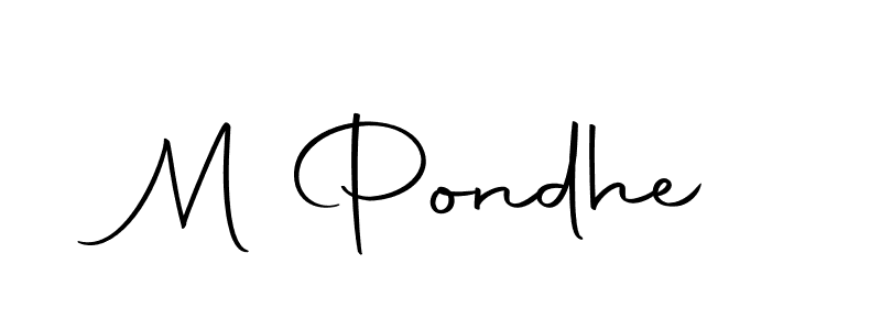 Make a beautiful signature design for name M Pondhe. With this signature (Autography-DOLnW) style, you can create a handwritten signature for free. M Pondhe signature style 10 images and pictures png