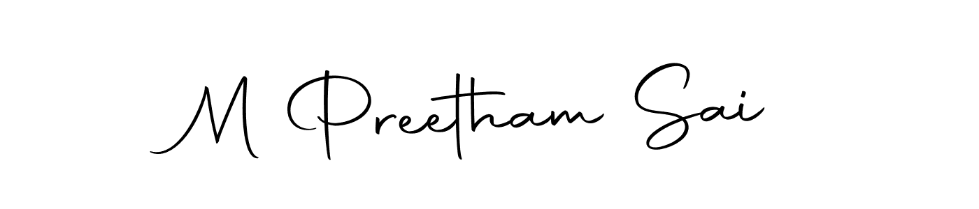 Design your own signature with our free online signature maker. With this signature software, you can create a handwritten (Autography-DOLnW) signature for name M Preetham Sai. M Preetham Sai signature style 10 images and pictures png