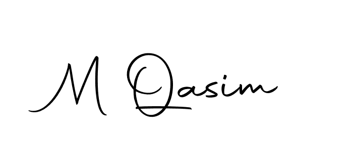 Design your own signature with our free online signature maker. With this signature software, you can create a handwritten (Autography-DOLnW) signature for name M Qasim. M Qasim signature style 10 images and pictures png