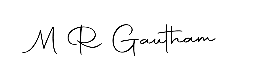 The best way (Autography-DOLnW) to make a short signature is to pick only two or three words in your name. The name M R Gautham include a total of six letters. For converting this name. M R Gautham signature style 10 images and pictures png