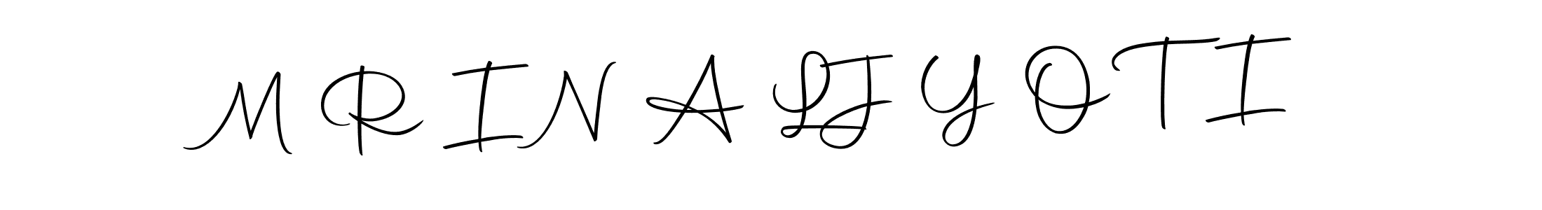 Use a signature maker to create a handwritten signature online. With this signature software, you can design (Autography-DOLnW) your own signature for name M R I N A L  J Y O T I. M R I N A L  J Y O T I signature style 10 images and pictures png