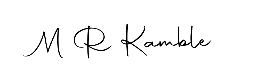 How to make M R Kamble name signature. Use Autography-DOLnW style for creating short signs online. This is the latest handwritten sign. M R Kamble signature style 10 images and pictures png