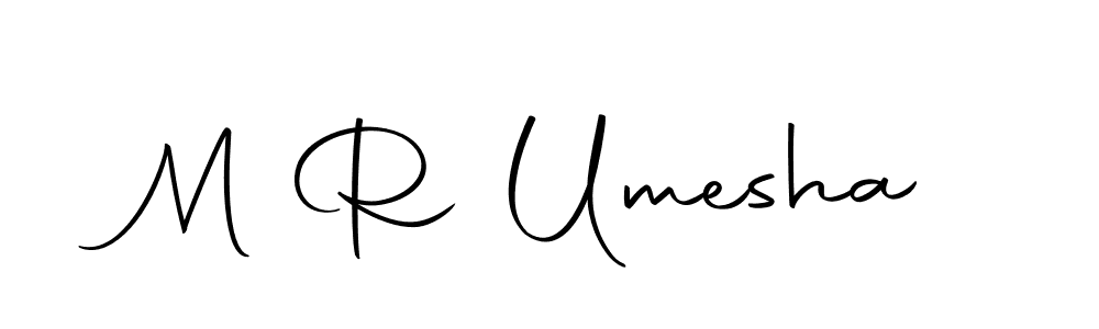 How to make M R Umesha name signature. Use Autography-DOLnW style for creating short signs online. This is the latest handwritten sign. M R Umesha signature style 10 images and pictures png