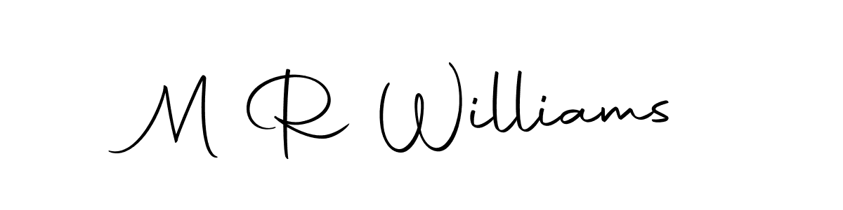 Create a beautiful signature design for name M R Williams. With this signature (Autography-DOLnW) fonts, you can make a handwritten signature for free. M R Williams signature style 10 images and pictures png