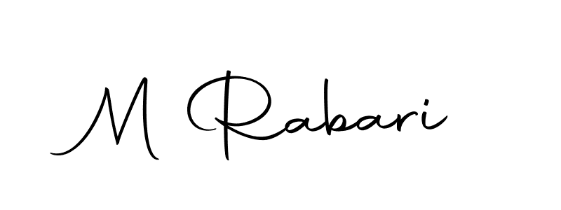 M Rabari stylish signature style. Best Handwritten Sign (Autography-DOLnW) for my name. Handwritten Signature Collection Ideas for my name M Rabari. M Rabari signature style 10 images and pictures png