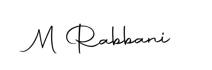 Use a signature maker to create a handwritten signature online. With this signature software, you can design (Autography-DOLnW) your own signature for name M Rabbani. M Rabbani signature style 10 images and pictures png