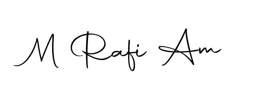 How to make M Rafi Am name signature. Use Autography-DOLnW style for creating short signs online. This is the latest handwritten sign. M Rafi Am signature style 10 images and pictures png