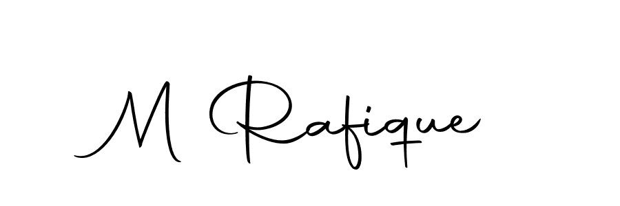 Design your own signature with our free online signature maker. With this signature software, you can create a handwritten (Autography-DOLnW) signature for name M Rafique. M Rafique signature style 10 images and pictures png