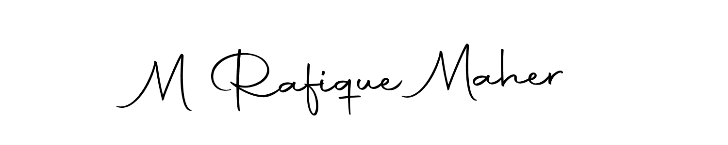 Use a signature maker to create a handwritten signature online. With this signature software, you can design (Autography-DOLnW) your own signature for name M Rafique Maher. M Rafique Maher signature style 10 images and pictures png