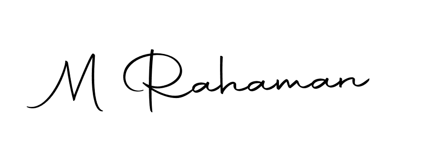 Create a beautiful signature design for name M Rahaman. With this signature (Autography-DOLnW) fonts, you can make a handwritten signature for free. M Rahaman signature style 10 images and pictures png