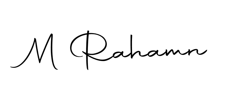 Autography-DOLnW is a professional signature style that is perfect for those who want to add a touch of class to their signature. It is also a great choice for those who want to make their signature more unique. Get M Rahamn name to fancy signature for free. M Rahamn signature style 10 images and pictures png