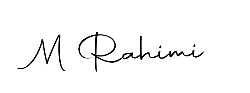 Use a signature maker to create a handwritten signature online. With this signature software, you can design (Autography-DOLnW) your own signature for name M Rahimi. M Rahimi signature style 10 images and pictures png