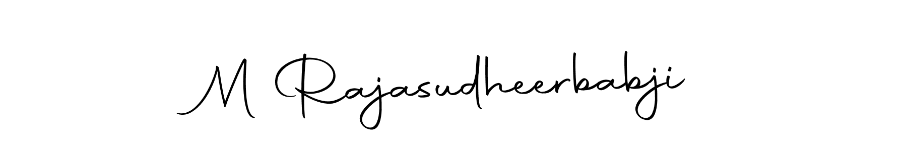 Similarly Autography-DOLnW is the best handwritten signature design. Signature creator online .You can use it as an online autograph creator for name M Rajasudheerbabji. M Rajasudheerbabji signature style 10 images and pictures png