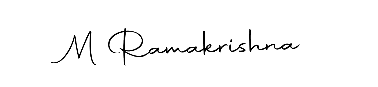 Create a beautiful signature design for name M Ramakrishna. With this signature (Autography-DOLnW) fonts, you can make a handwritten signature for free. M Ramakrishna signature style 10 images and pictures png