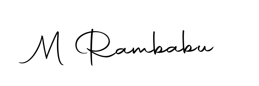 Also we have M Rambabu name is the best signature style. Create professional handwritten signature collection using Autography-DOLnW autograph style. M Rambabu signature style 10 images and pictures png