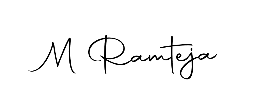 Also we have M Ramteja name is the best signature style. Create professional handwritten signature collection using Autography-DOLnW autograph style. M Ramteja signature style 10 images and pictures png