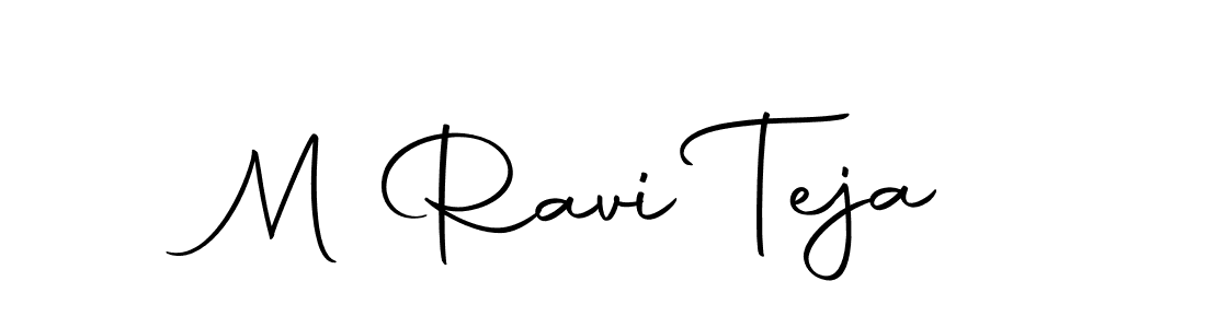 Use a signature maker to create a handwritten signature online. With this signature software, you can design (Autography-DOLnW) your own signature for name M Ravi Teja. M Ravi Teja signature style 10 images and pictures png